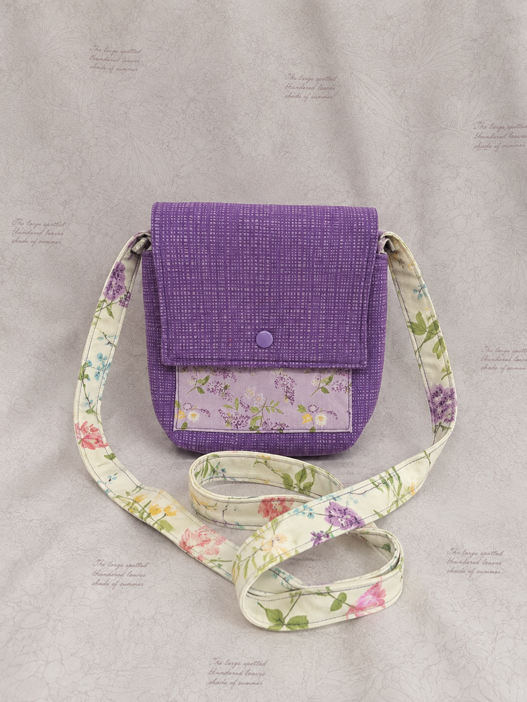 Lavender Garden Crossbody Bag (Medium)