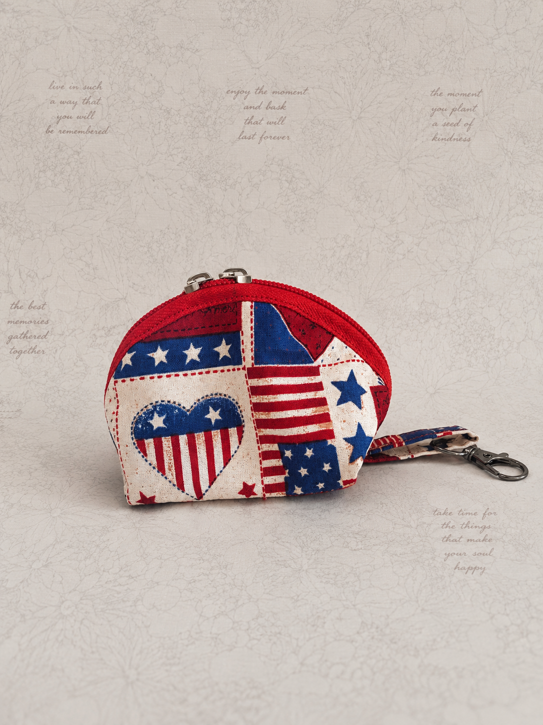 Stars & Stripes Patriotic Wristlet