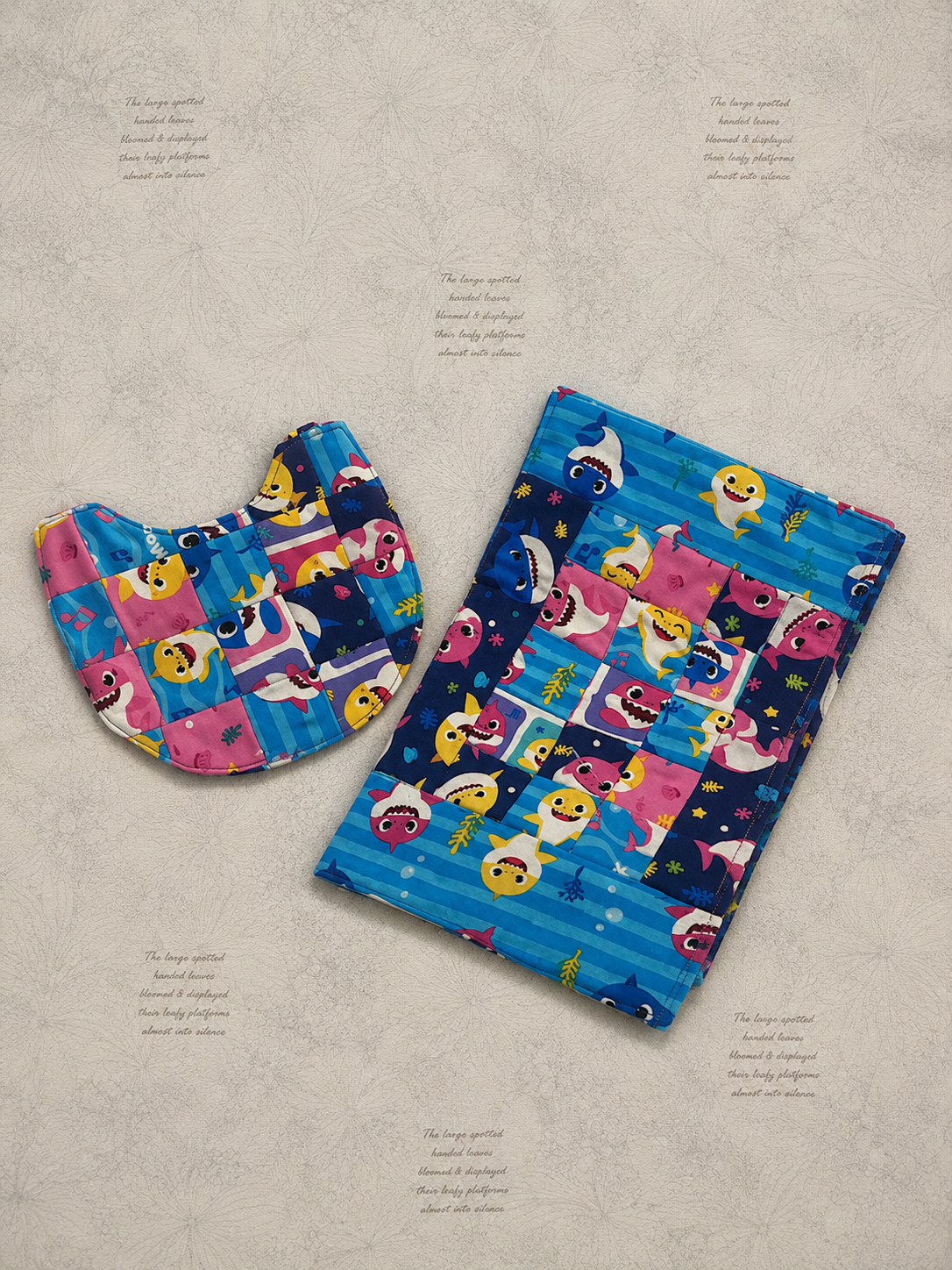 Under the Sea Shark Bib & Burp Cloth Set