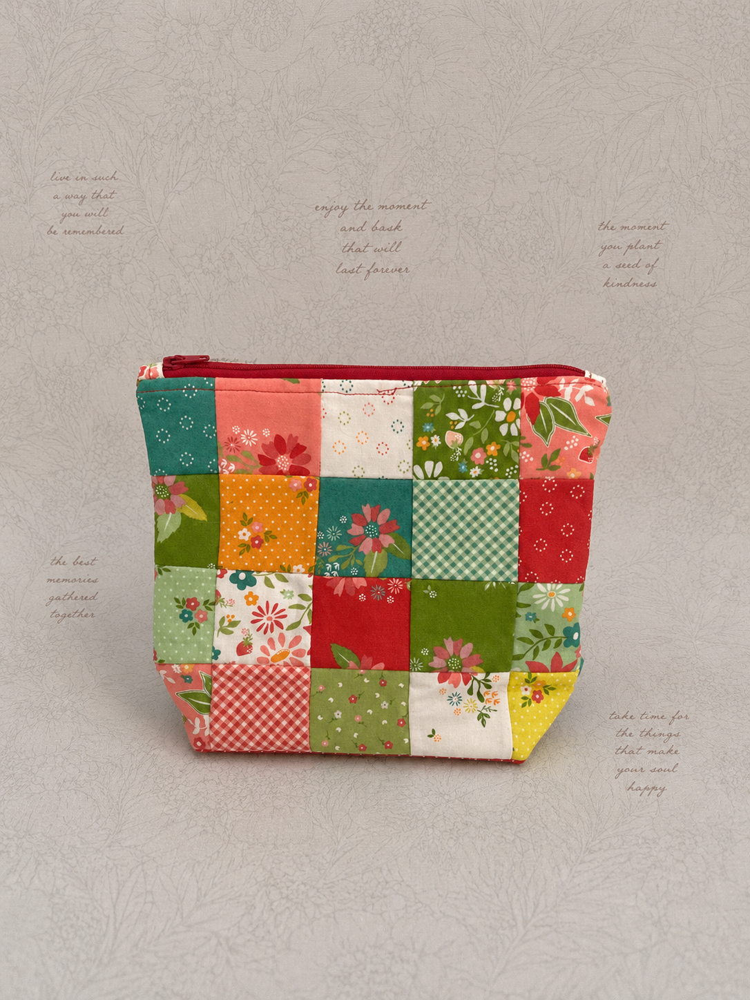 Country Garden Patchwork Pouch