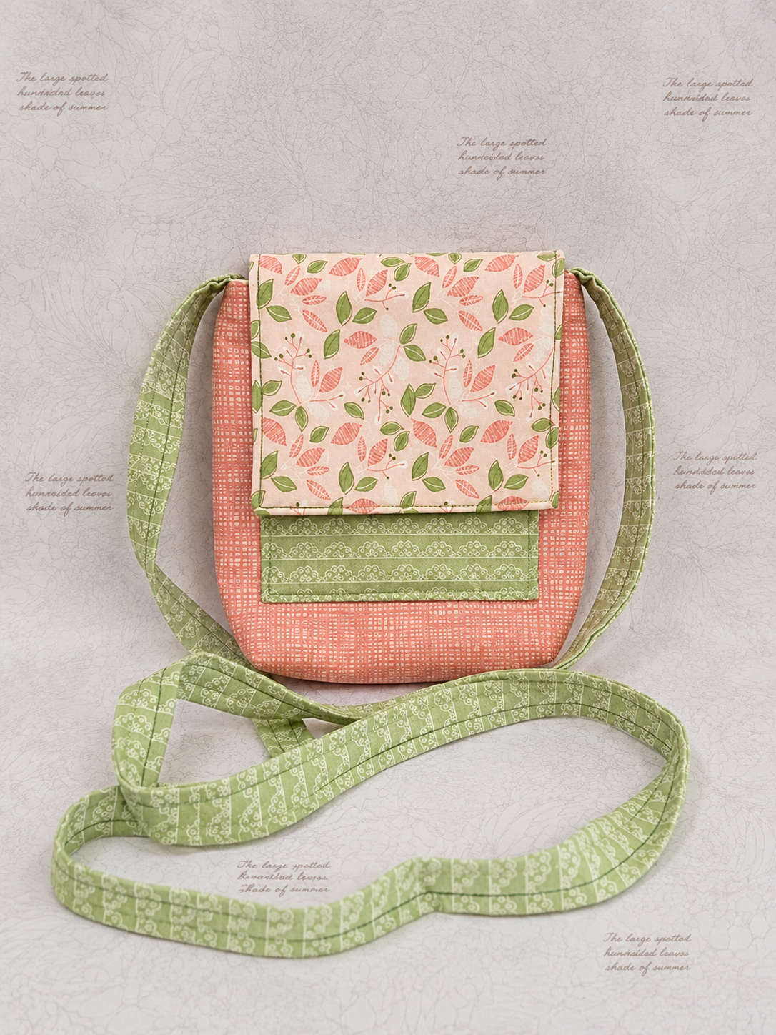 Peach Blossom Garden Crossbody Bag (Medium)