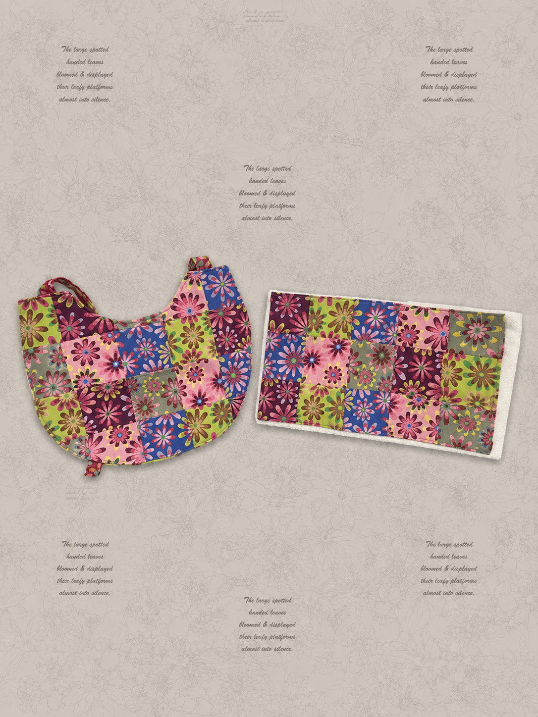 Spring Meadow Daisies Bib & Burp Cloth Set