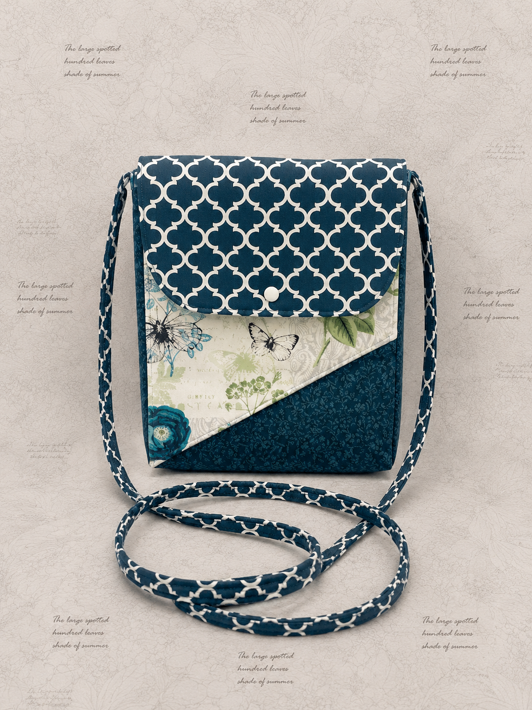 Teal Garden Crossbody Bag (Large)