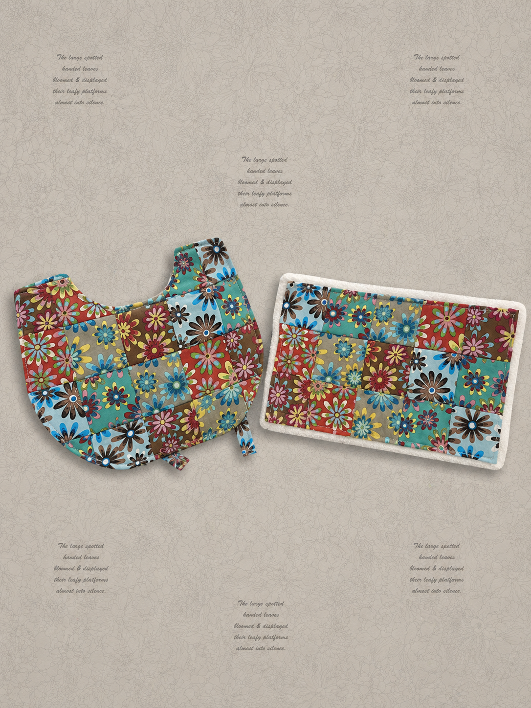 Meadow Daisy Blooms Bib & Burp Cloth Set