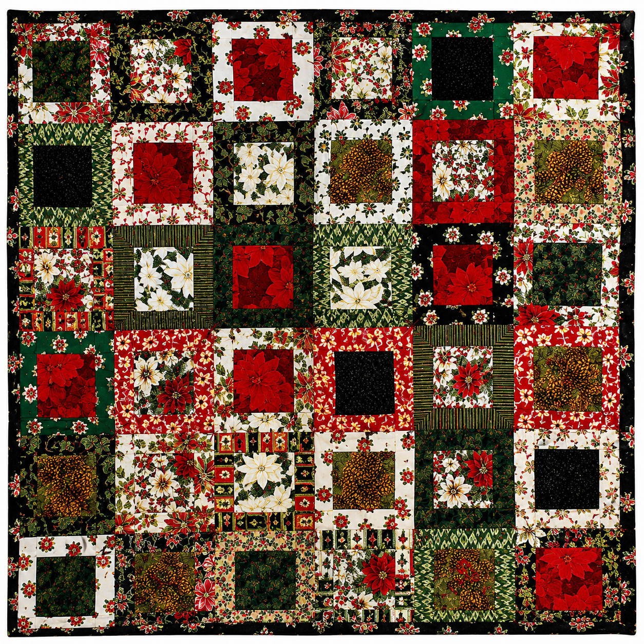 Christmas Garden Squares Quilt