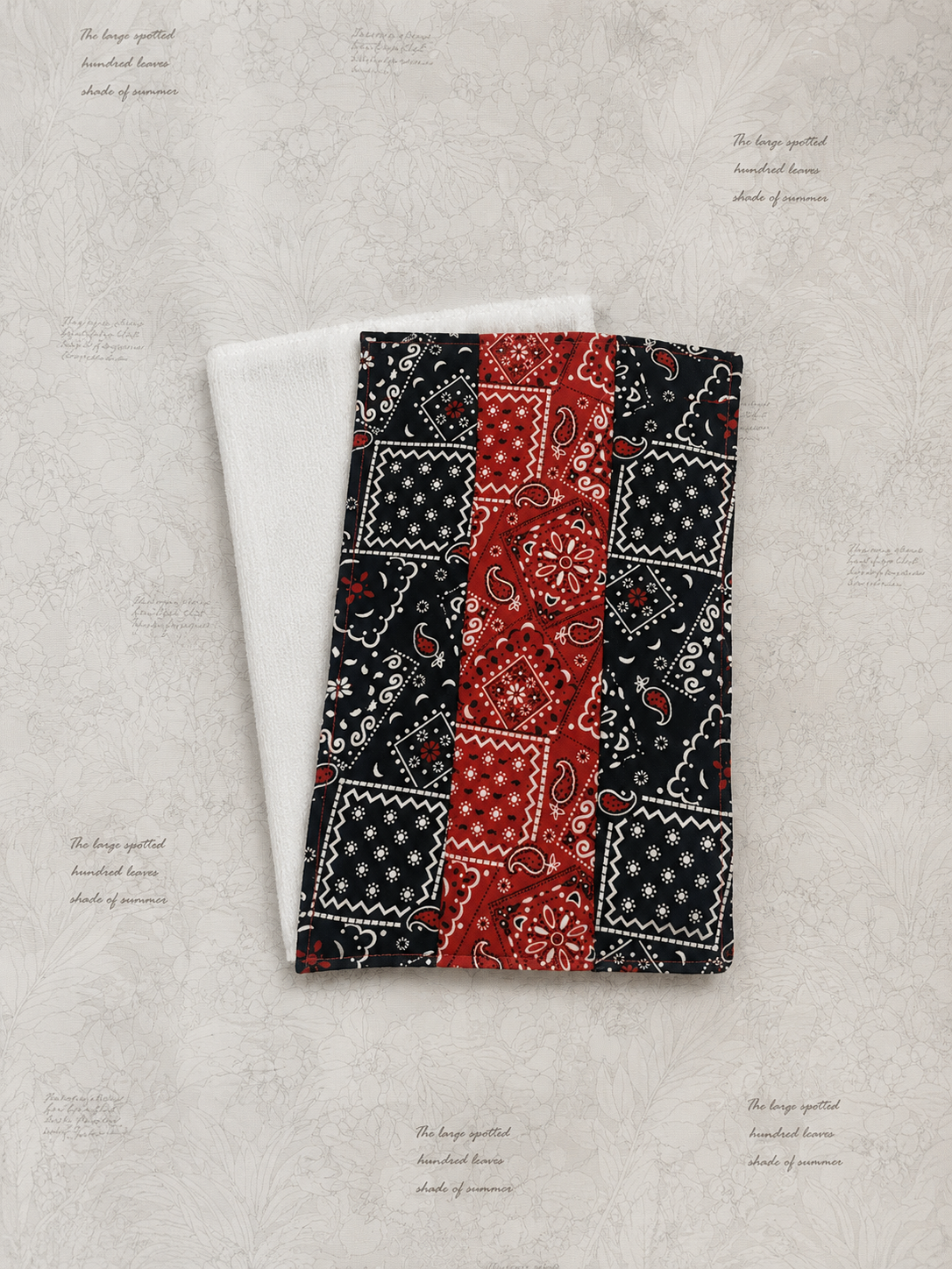 Red & Black Bandana Burp Cloth