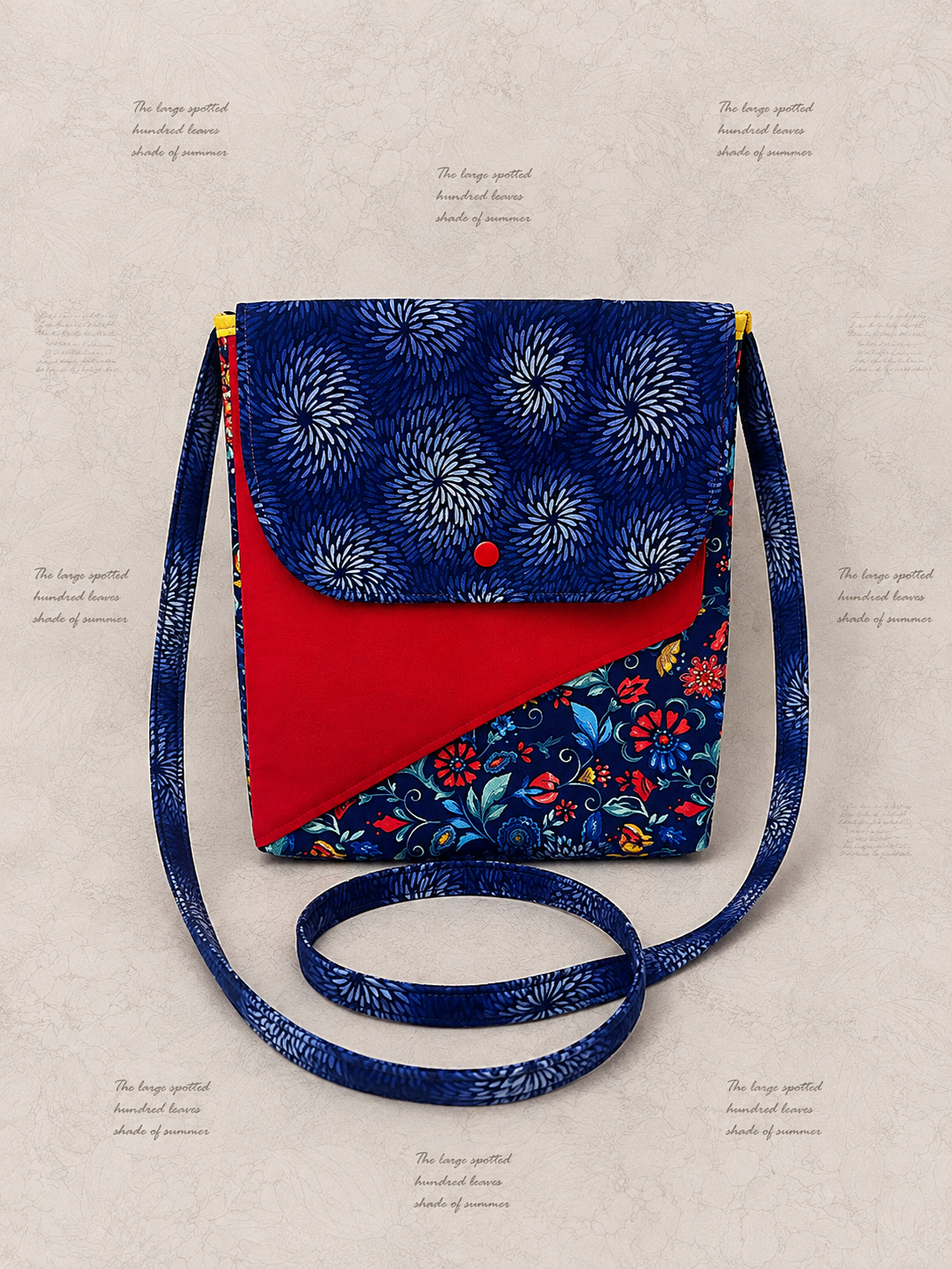 Crimson Garden Crossbody Bag (Large)