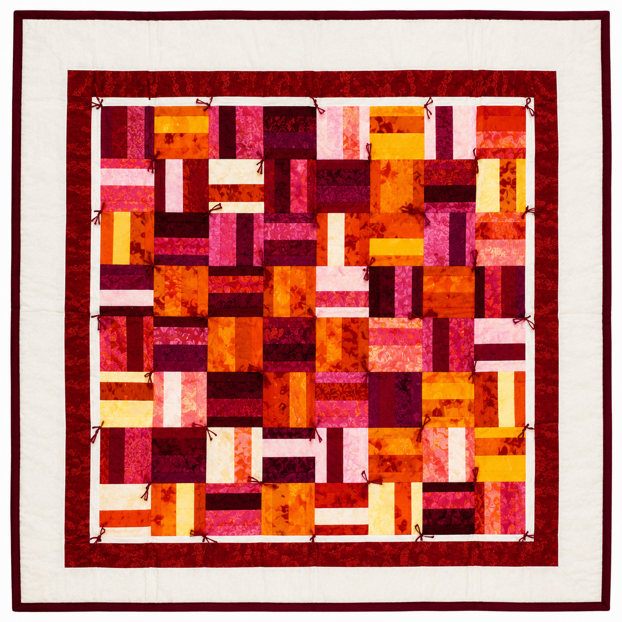 Crimson Mosaic Quilt