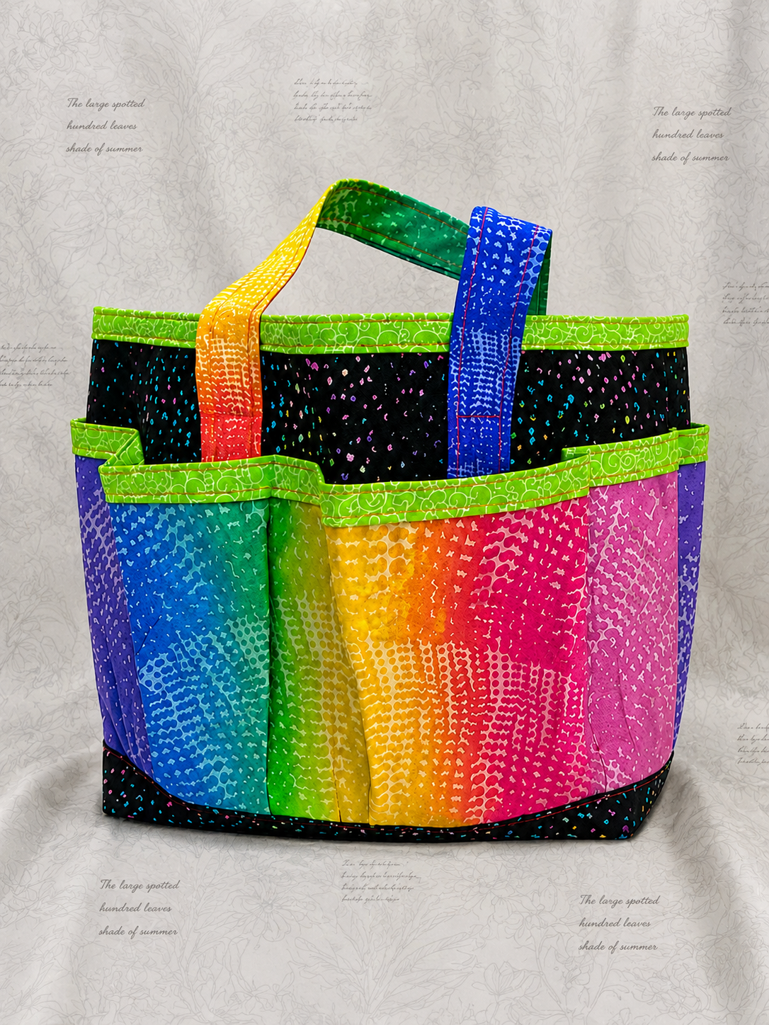 Rainbow Meadow Pocket Tote (Medium)