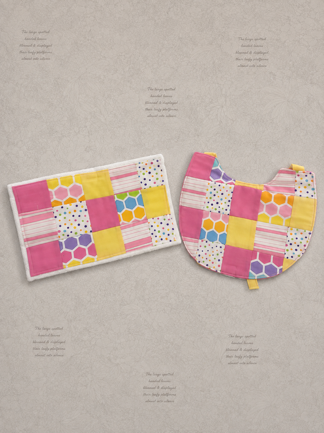 Sunshine & Sprinkles Bib & Burp Cloth Set