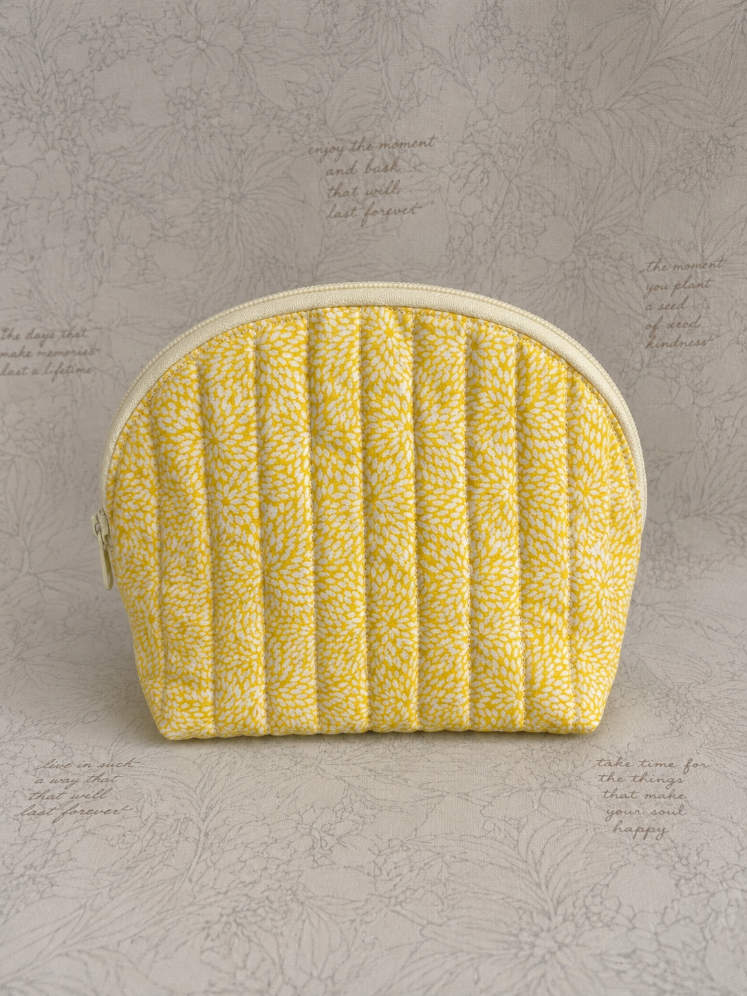 Sunshine Petals Quilted Pouch