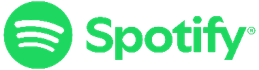 Spotify logo in green and black. Luna Fox.