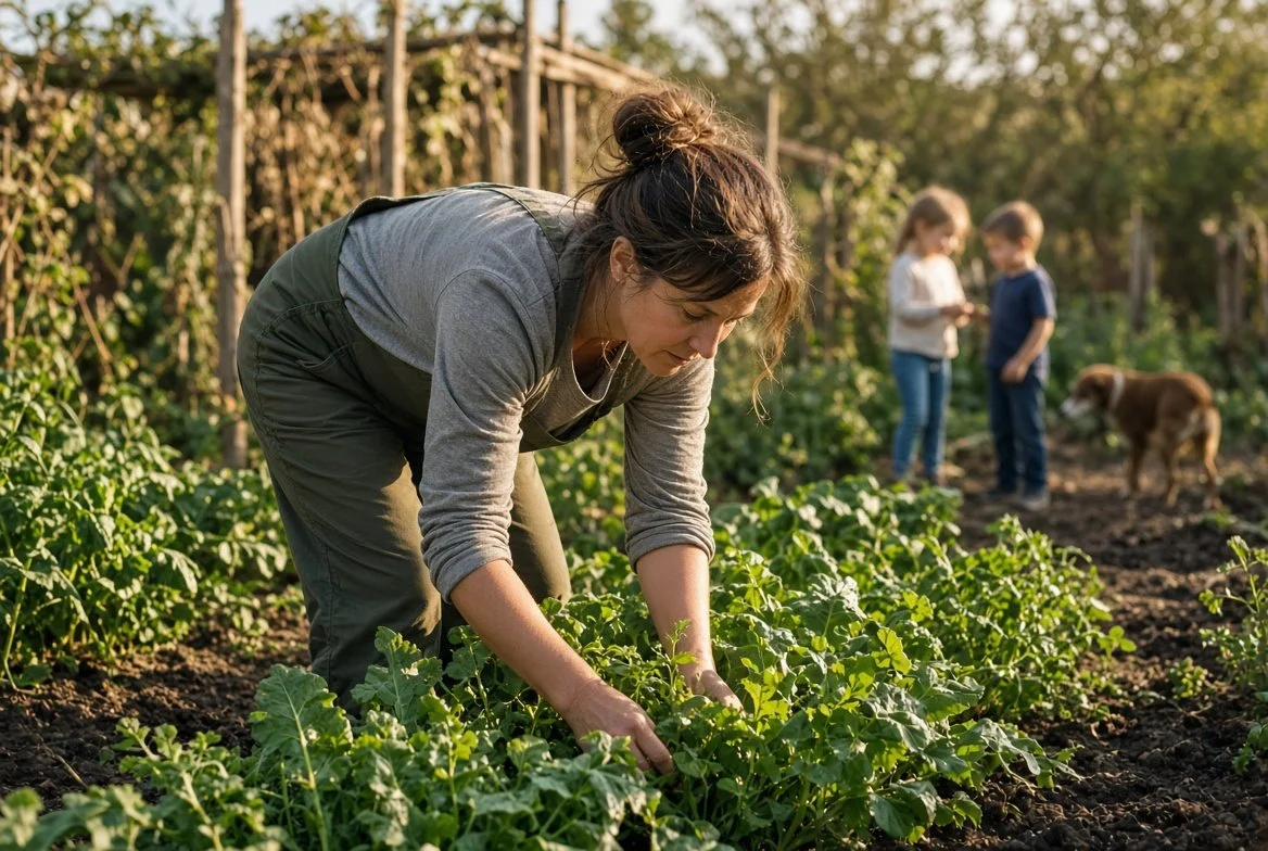 woman bent over gardening for rehab