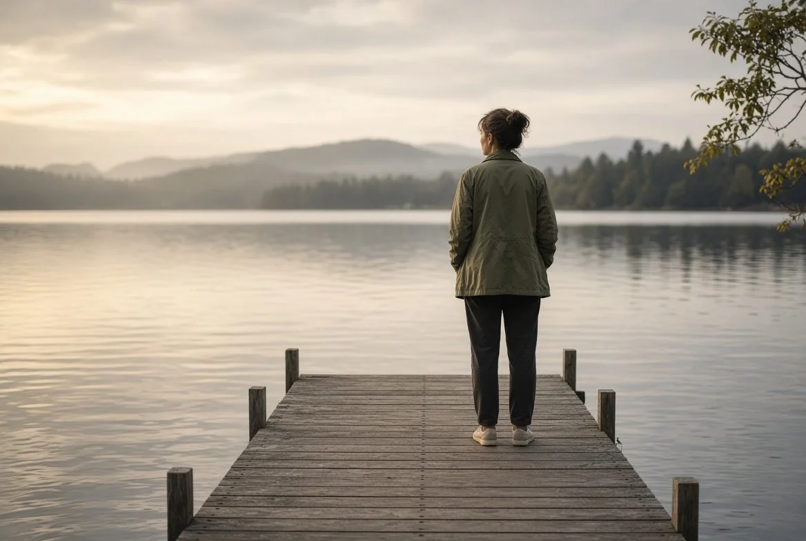 woman on dock