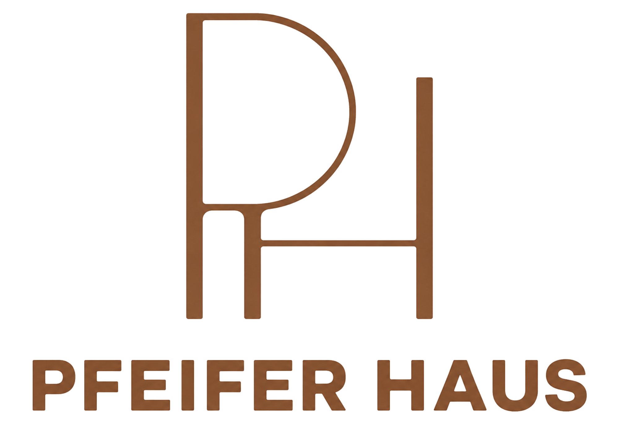 Logo of Pfeifer Haus with PH symbol.