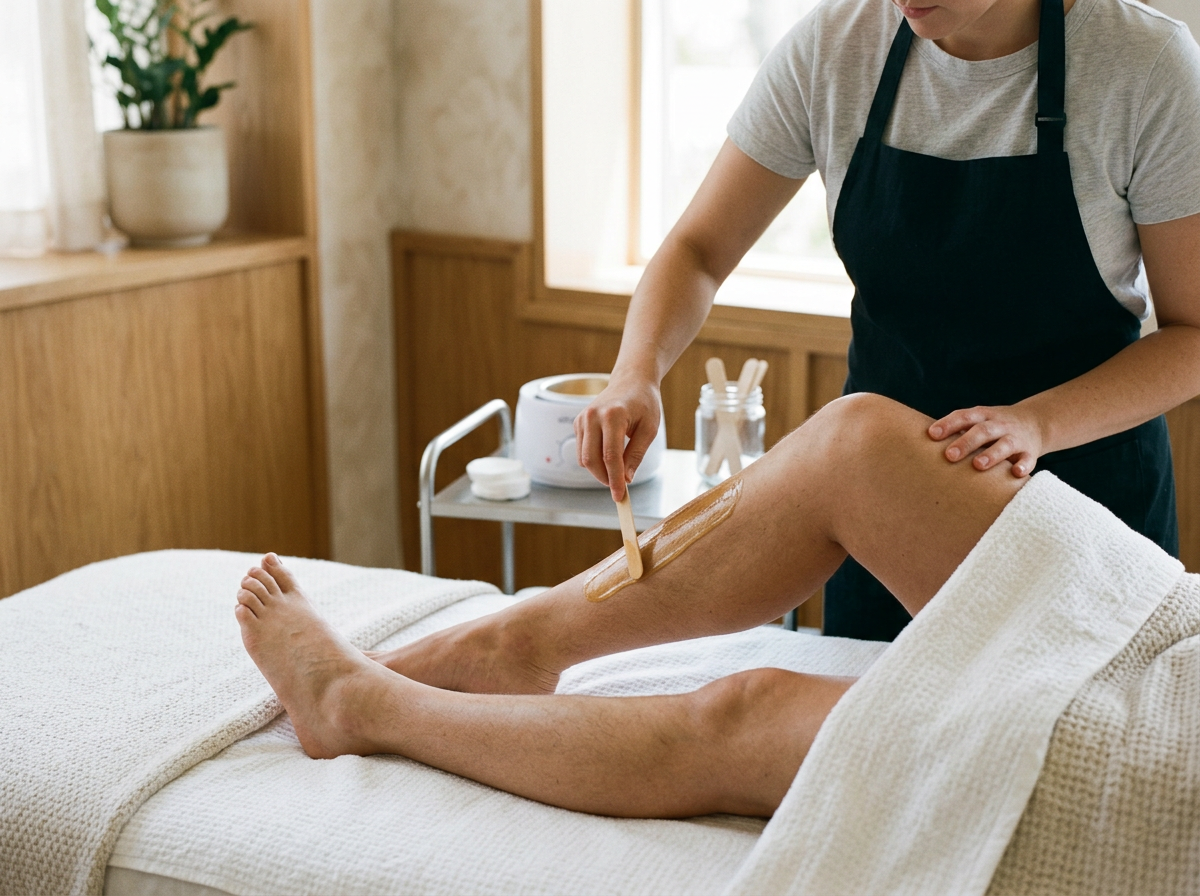 Professional body waxing service performed at DSB Beauty Atelier in Port St. Lucie, Florida.