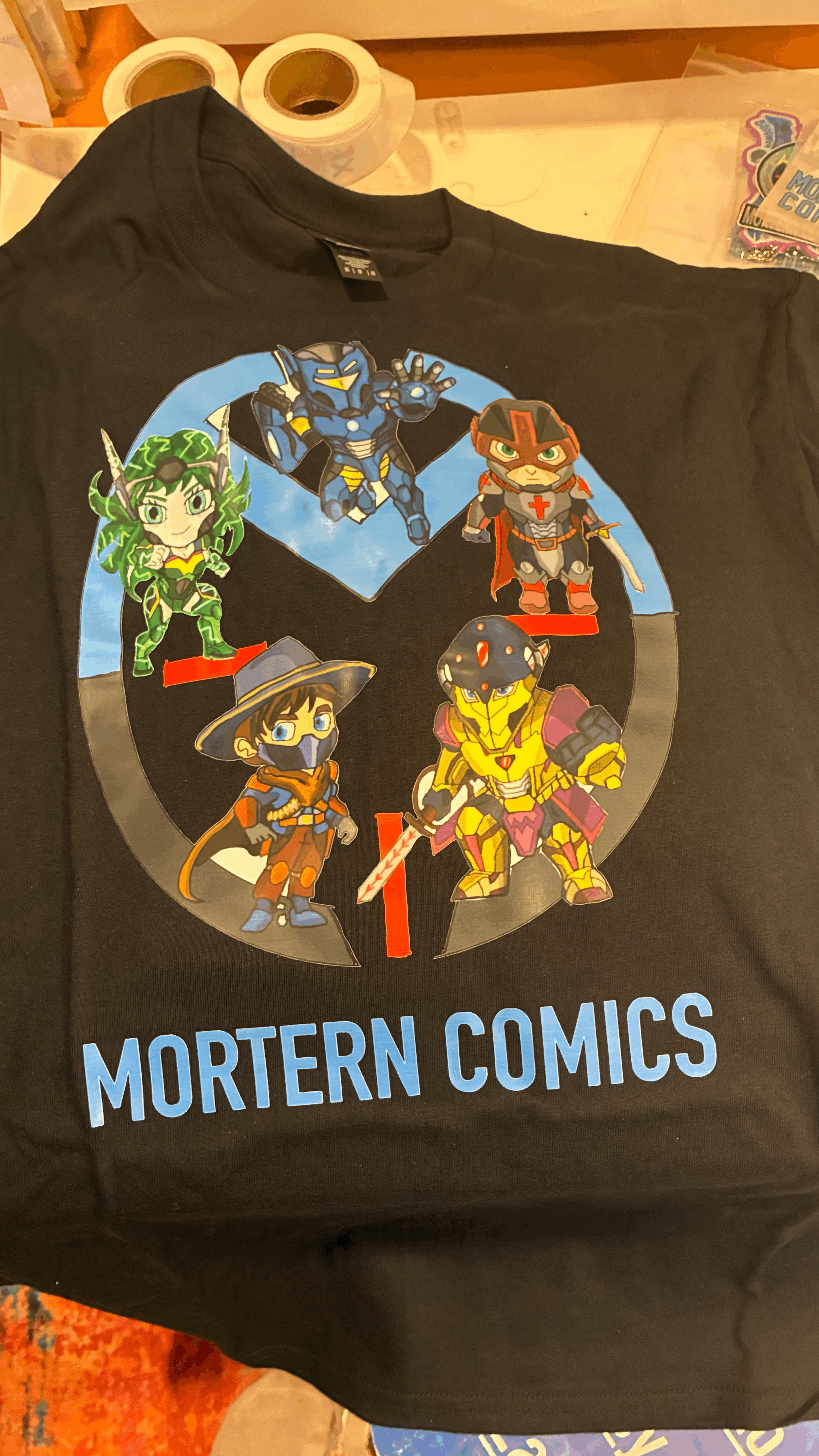 Black Mortern Comics Little Heroes Shirt