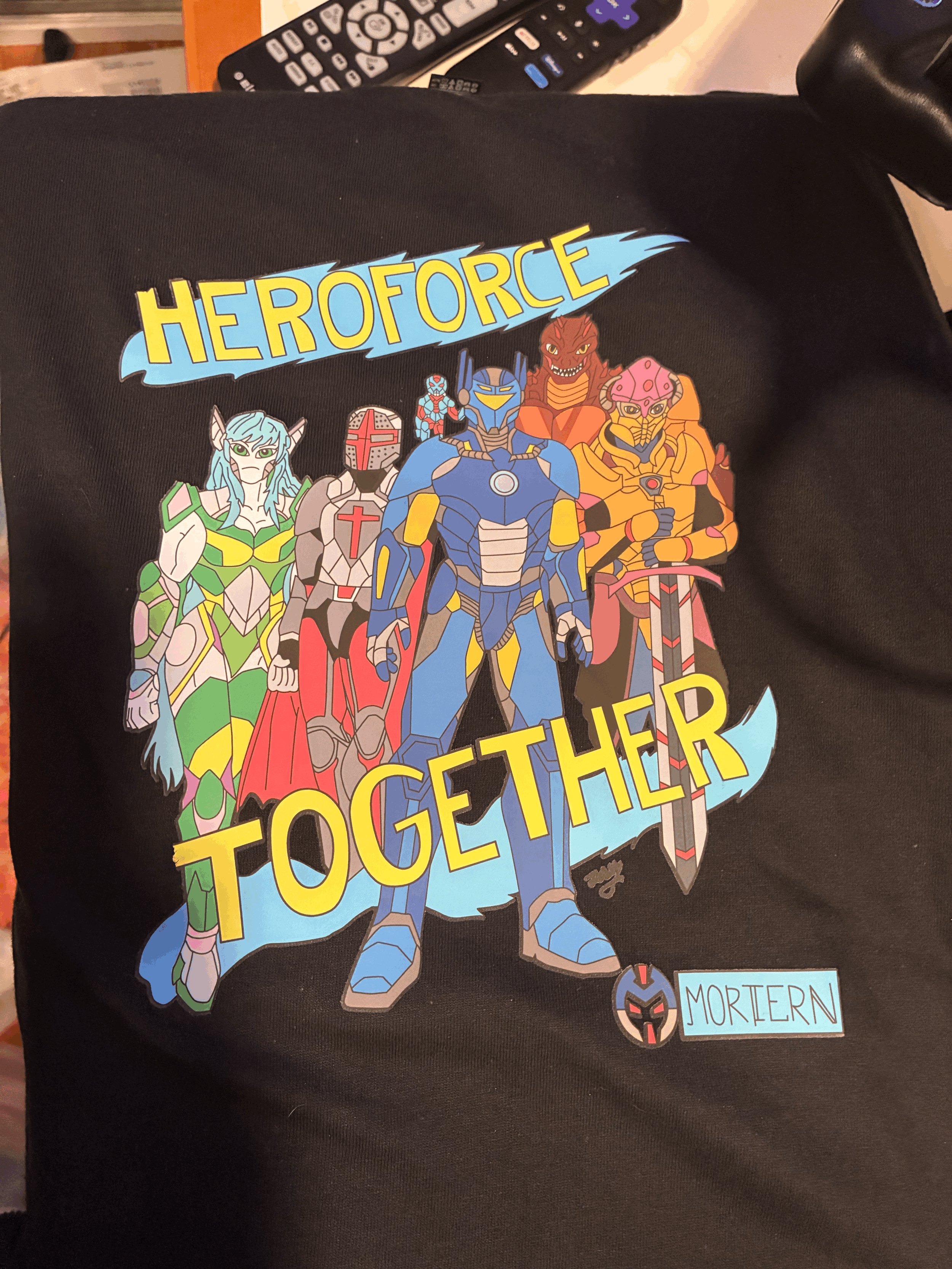Black Mortern Comics Hero Force Shirt