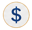 Dollar sign inside a circle