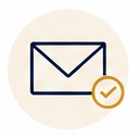 Envelope icon with a checkmark