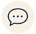 Speech bubble icon with three dots inside