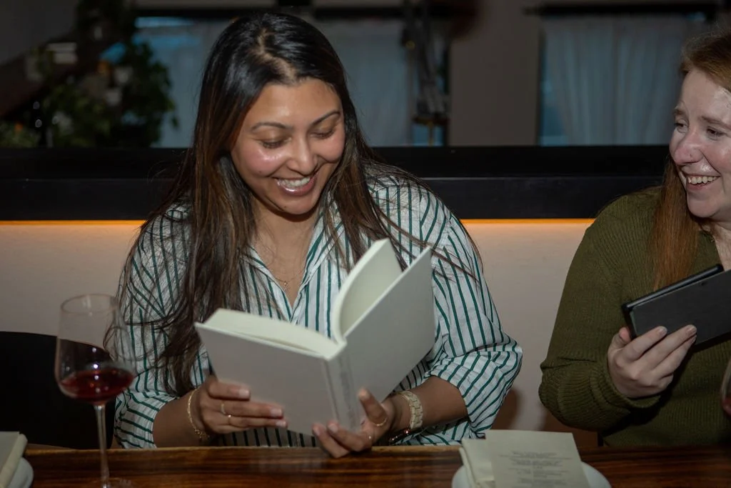 cofounders karina and amanda - silent reading event in seattle