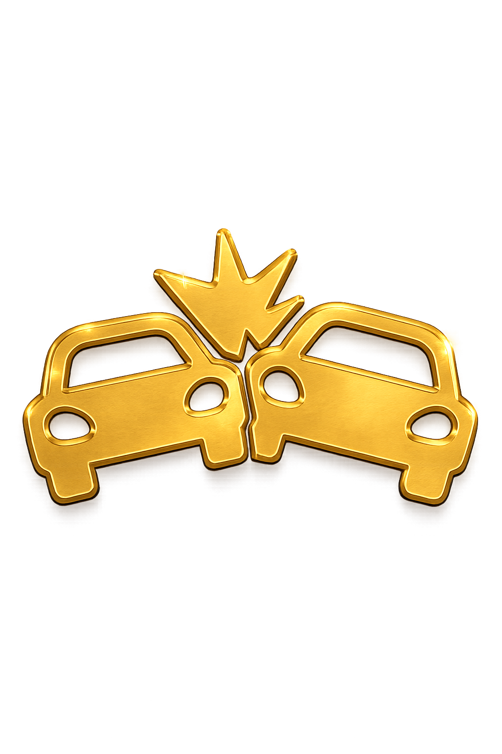 Gold icon representing a motor vehicle collision.