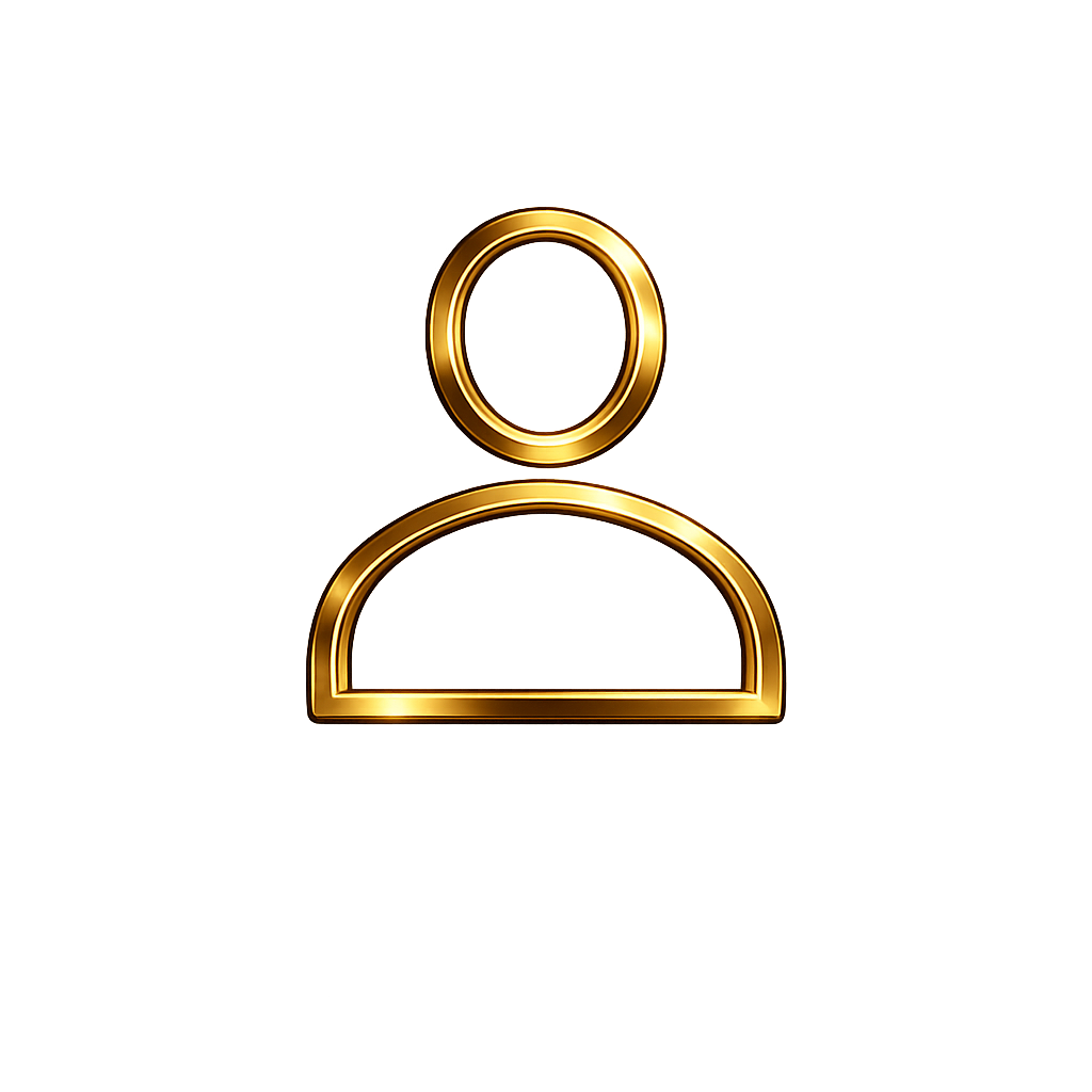 Gold person icon representing personalized legal representation.