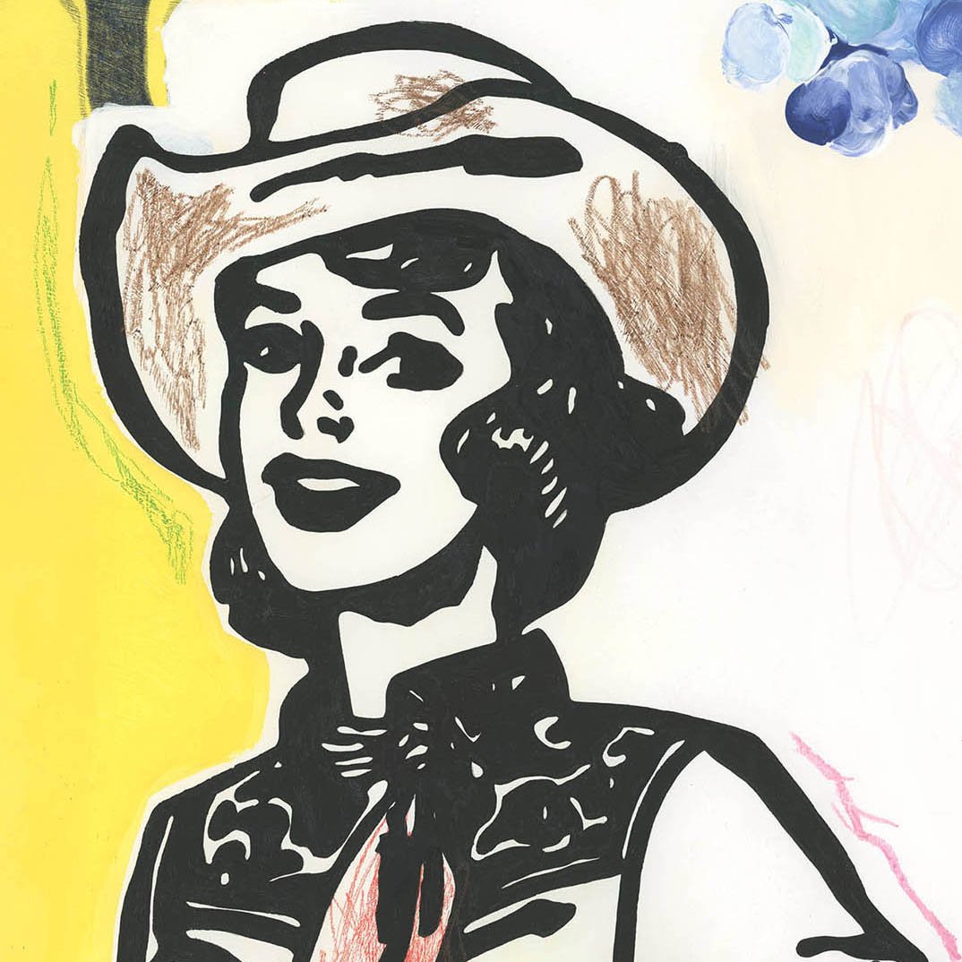 Lady Wrangler Original Artwork Close Up A.jpg