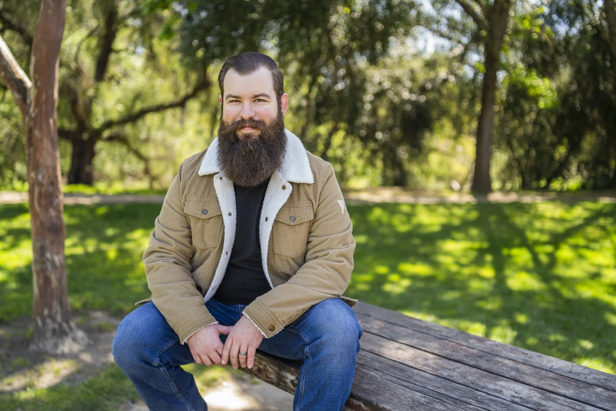 Joe and his signature beard hanging out at Campbell Park.