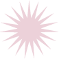 Image d'une étoile ou d'un symbole rayonnant, de couleur rose ou pâle.