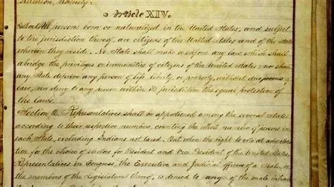 Close-up of a handwritten historical document with cursive writing on aged, yellowed paper.