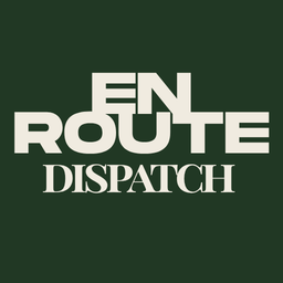 Logo for EN ROUTE DISPATCH on a green background with white text.