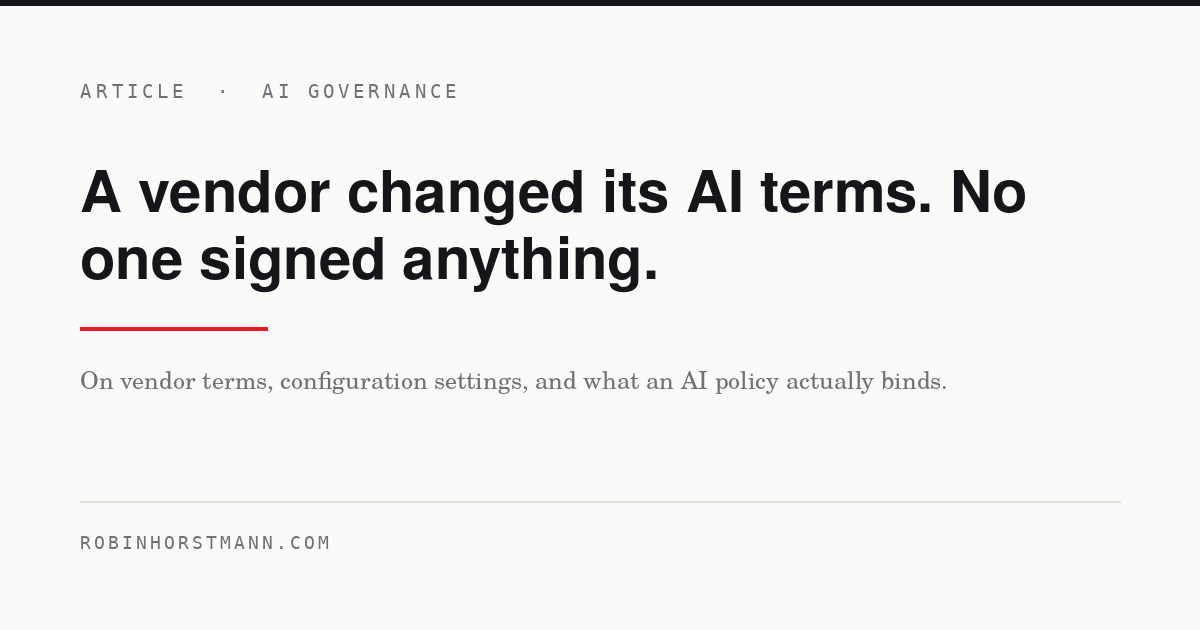Where Your AI Policy Stops Being True