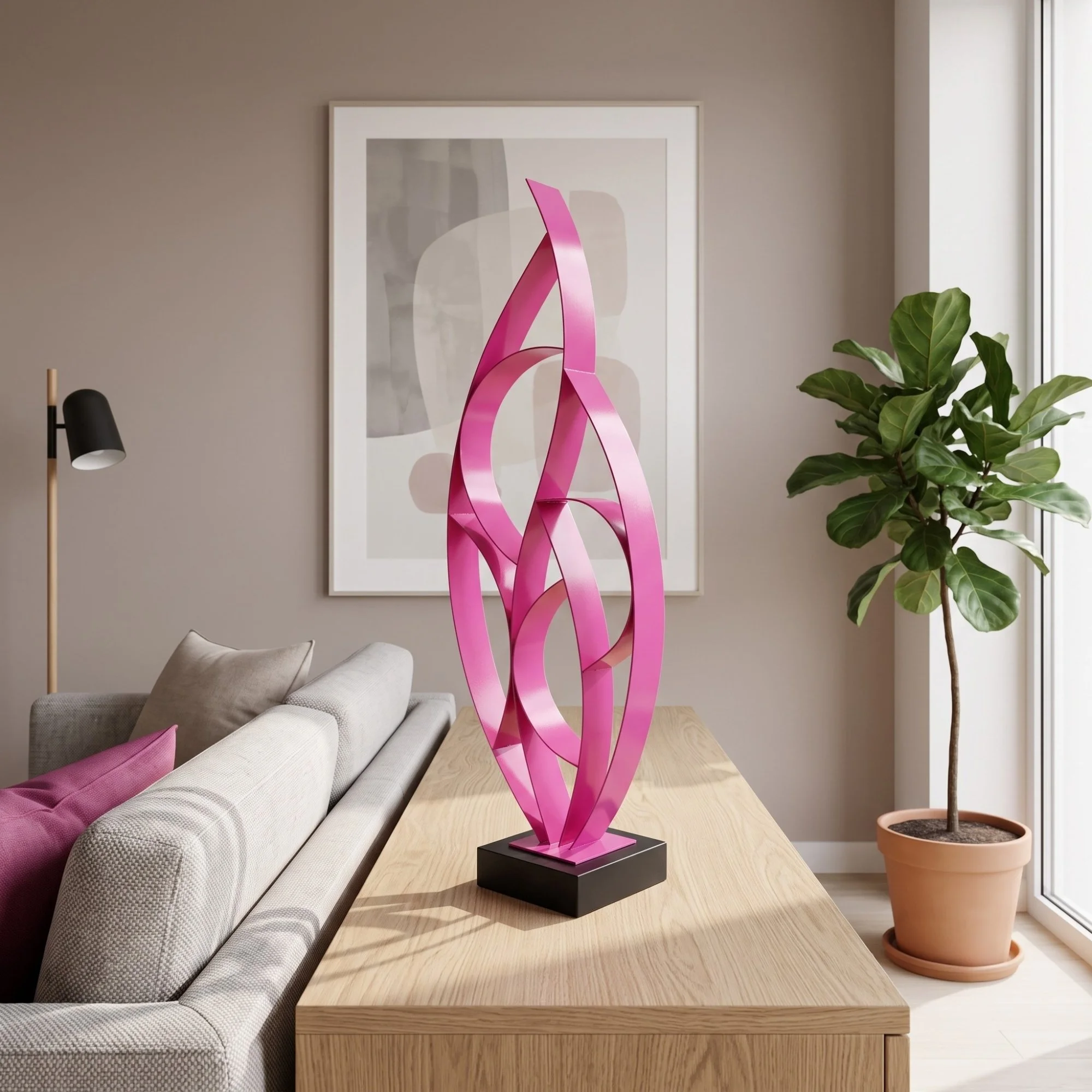 vibrant-pink-metal-art-living-room-console.jpg