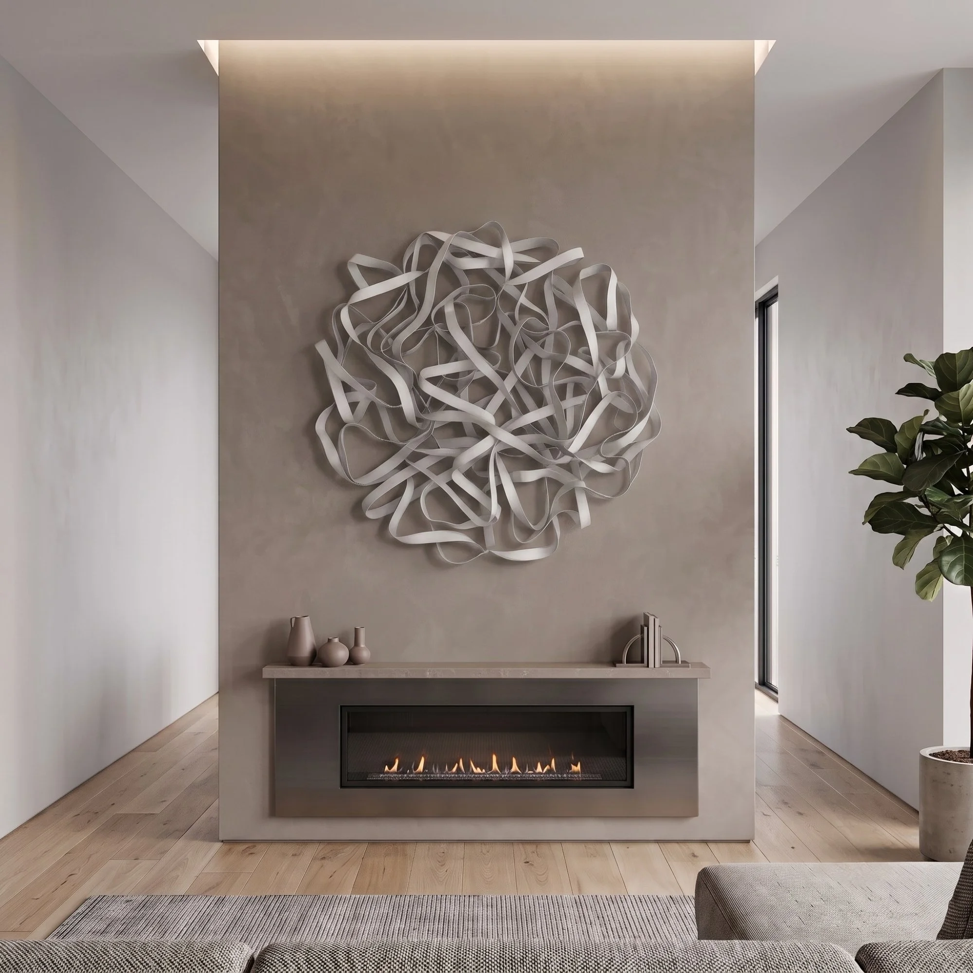 white-abstract-centerpiece-above-modern-fireplace.jpg
