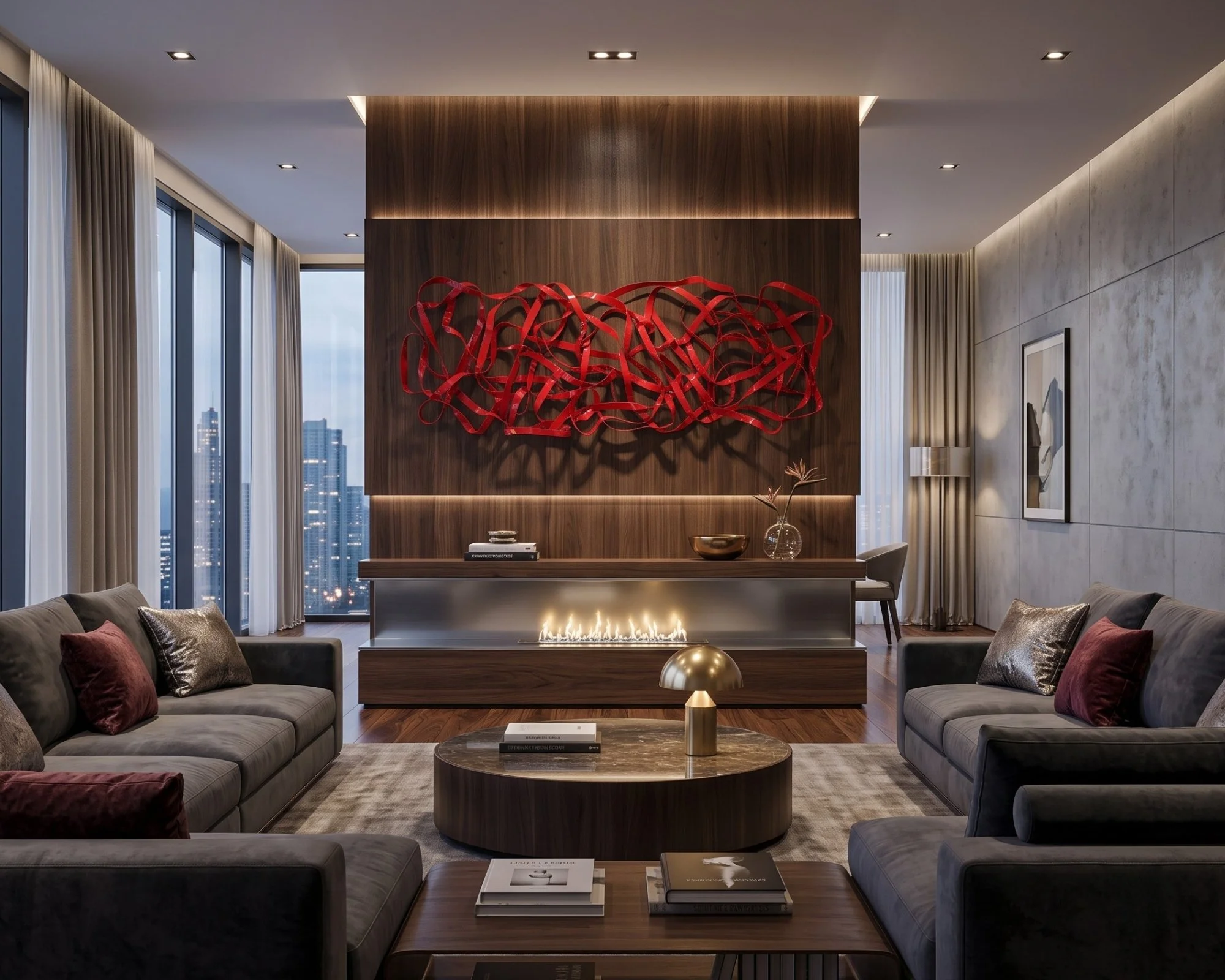 large-red-metal-sculpture-above-modern-fireplace.jpg