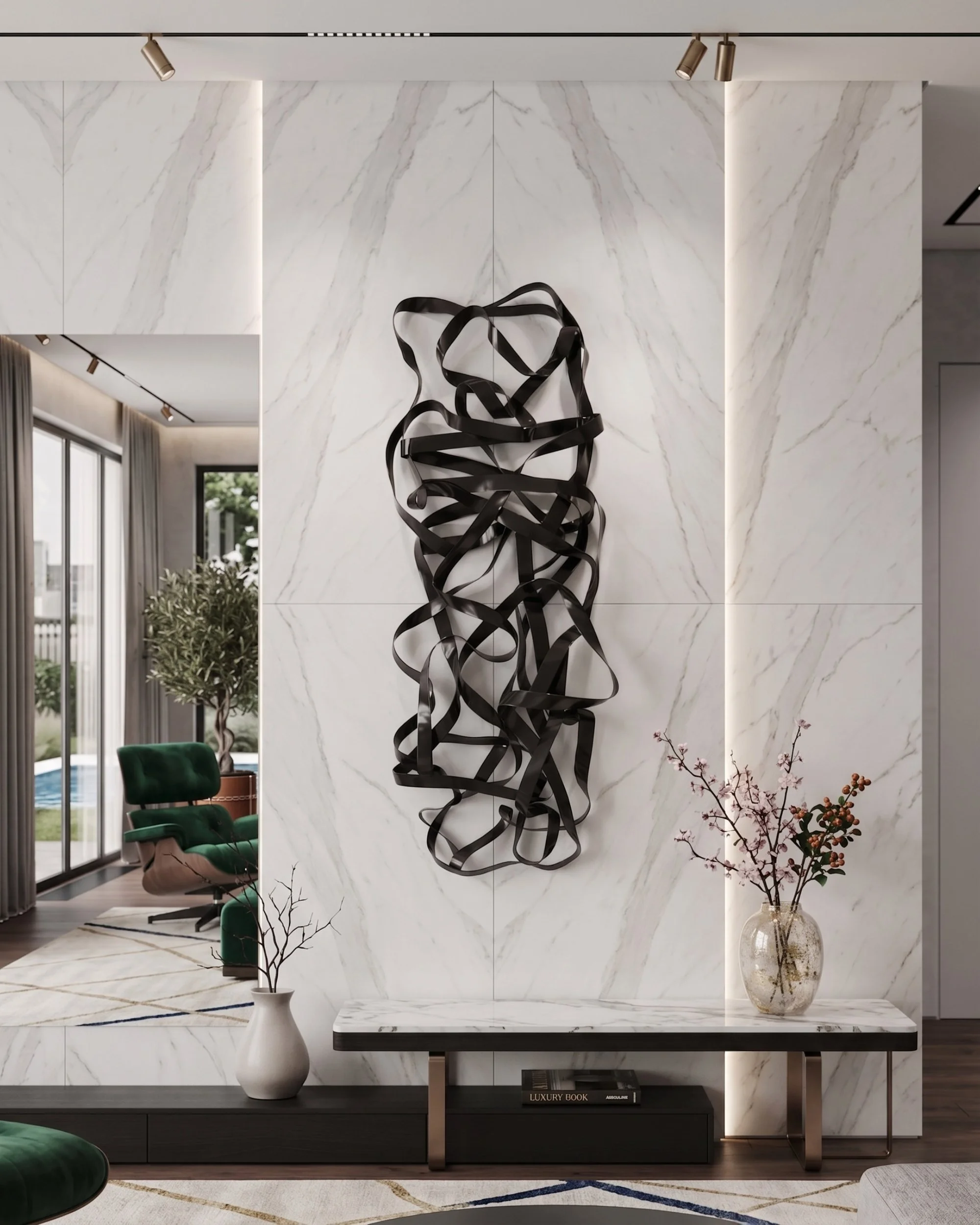 contemporary-black-ribbon-art-marble-living-room.jpg