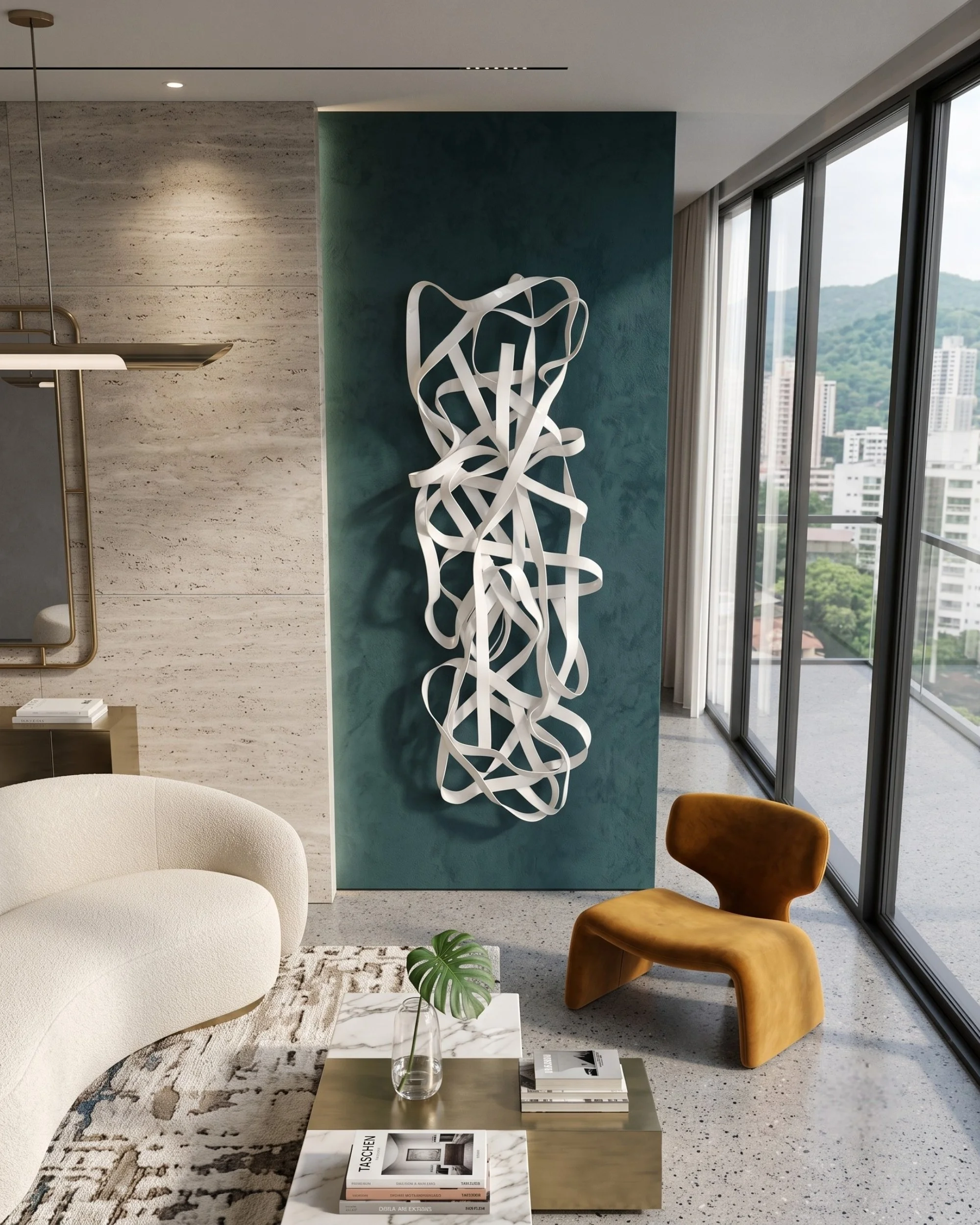 white-vertical-metal-decor-teal-accent-wall.jpg