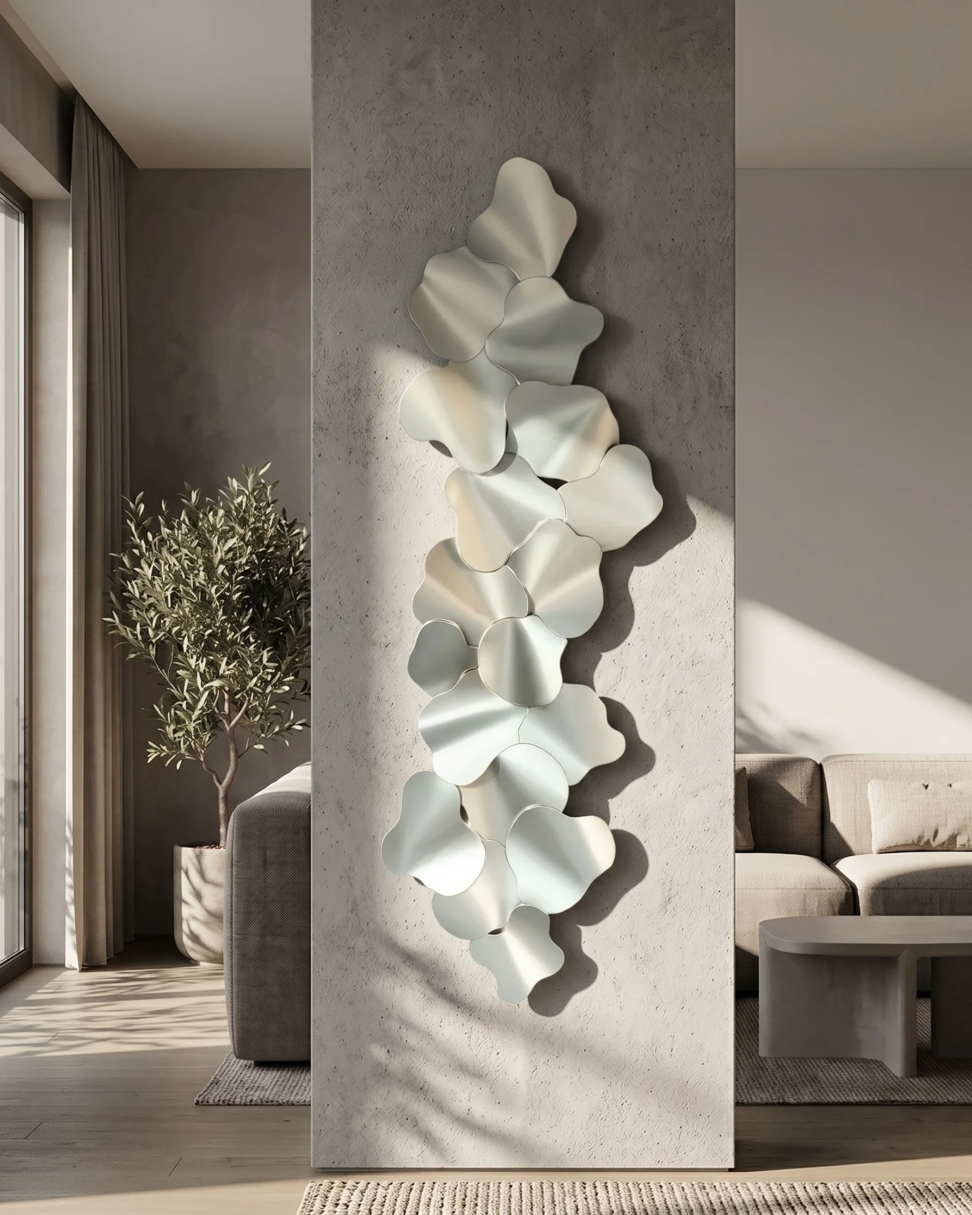 modern-silver-leaf-wall-art-concrete-column-decor.jpg