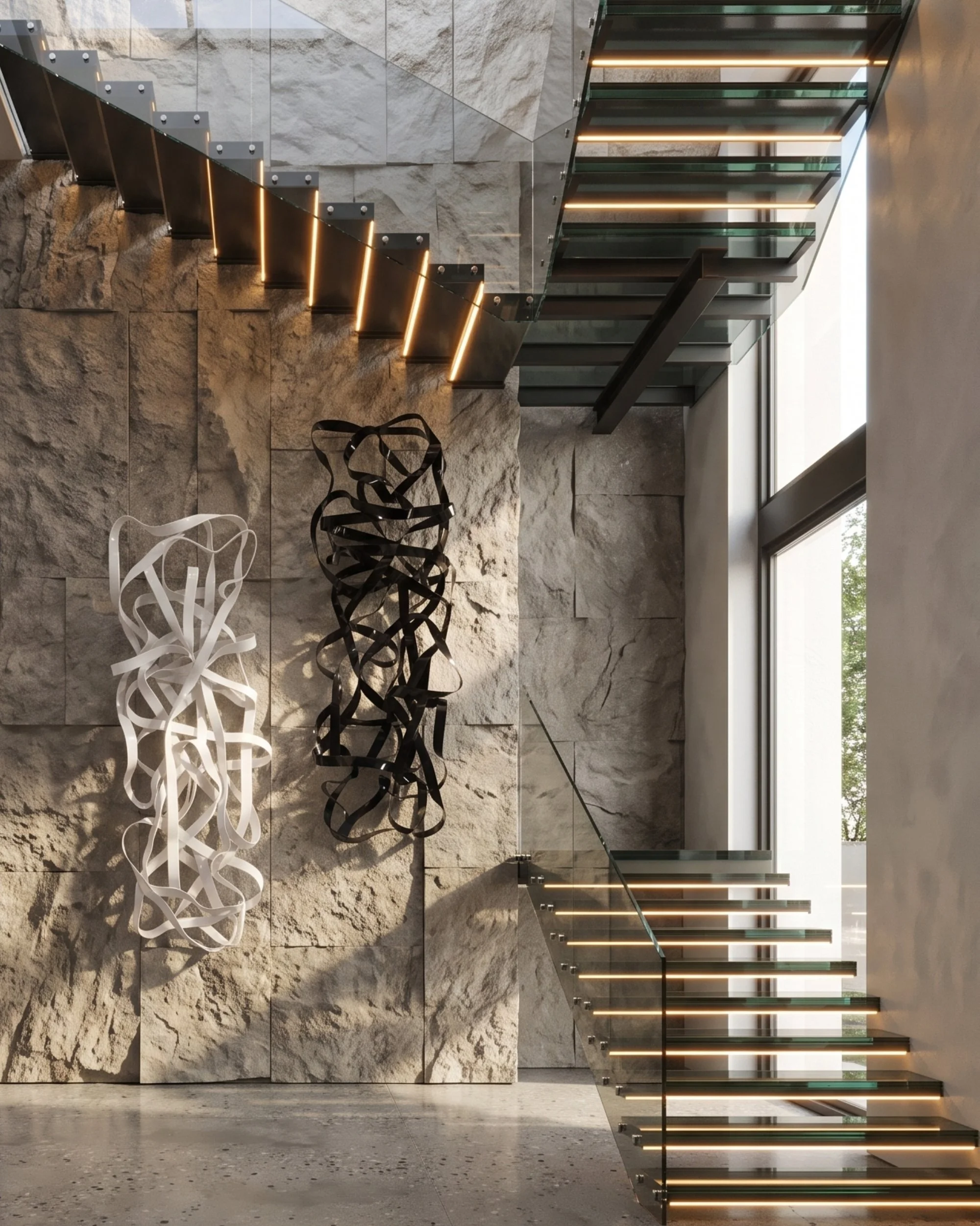 staircase-wall-decor-black-white-metal-art-stone-texture.jpg
