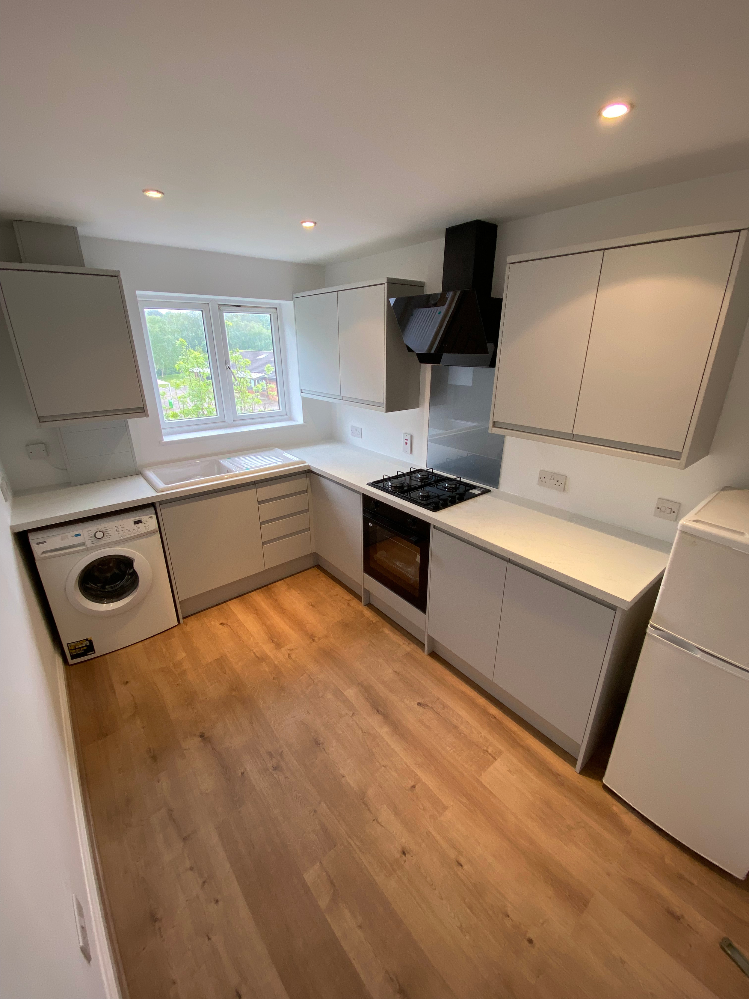 Kitchen and hardwood floor