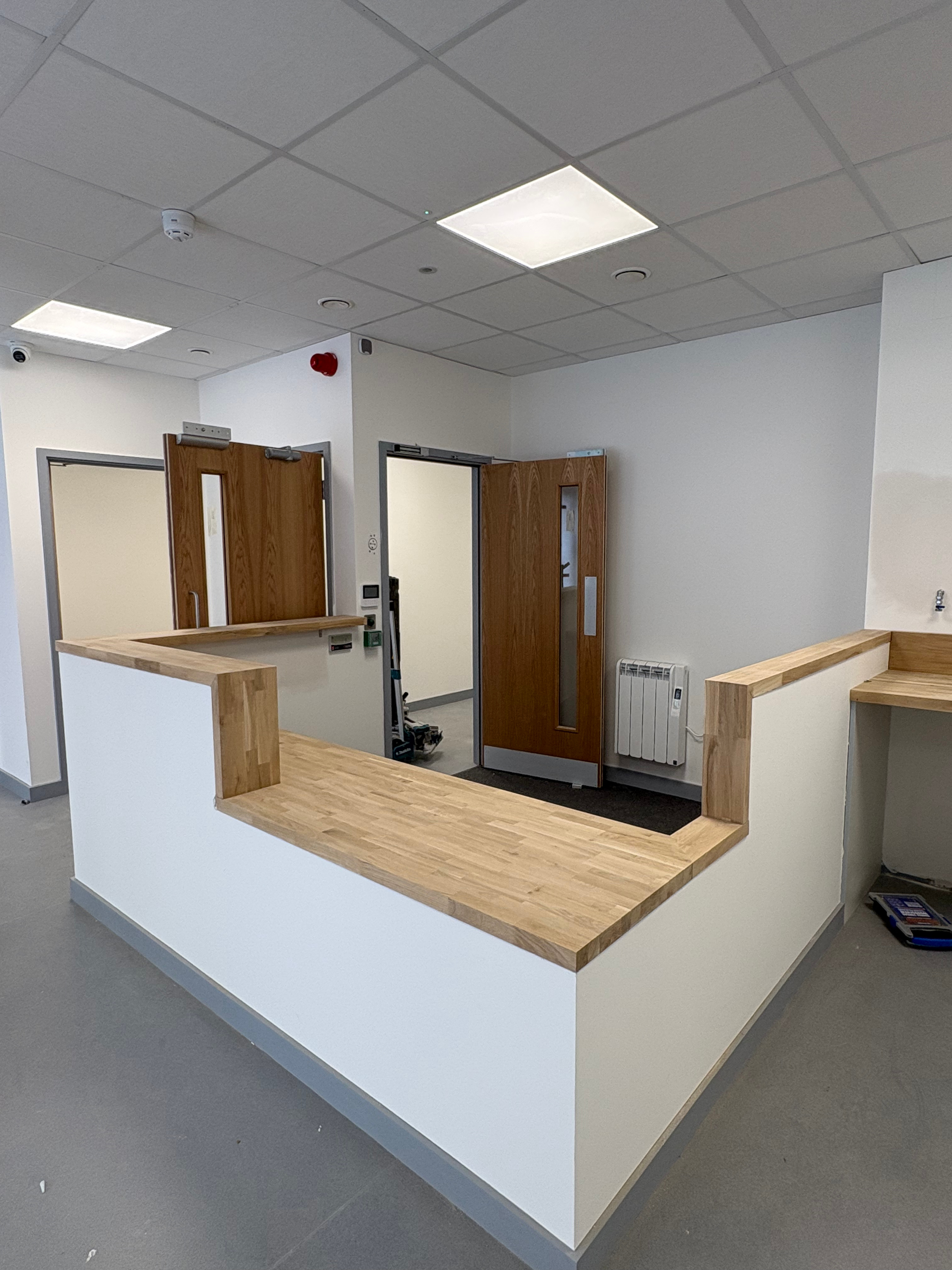 Reception desk in corporate office