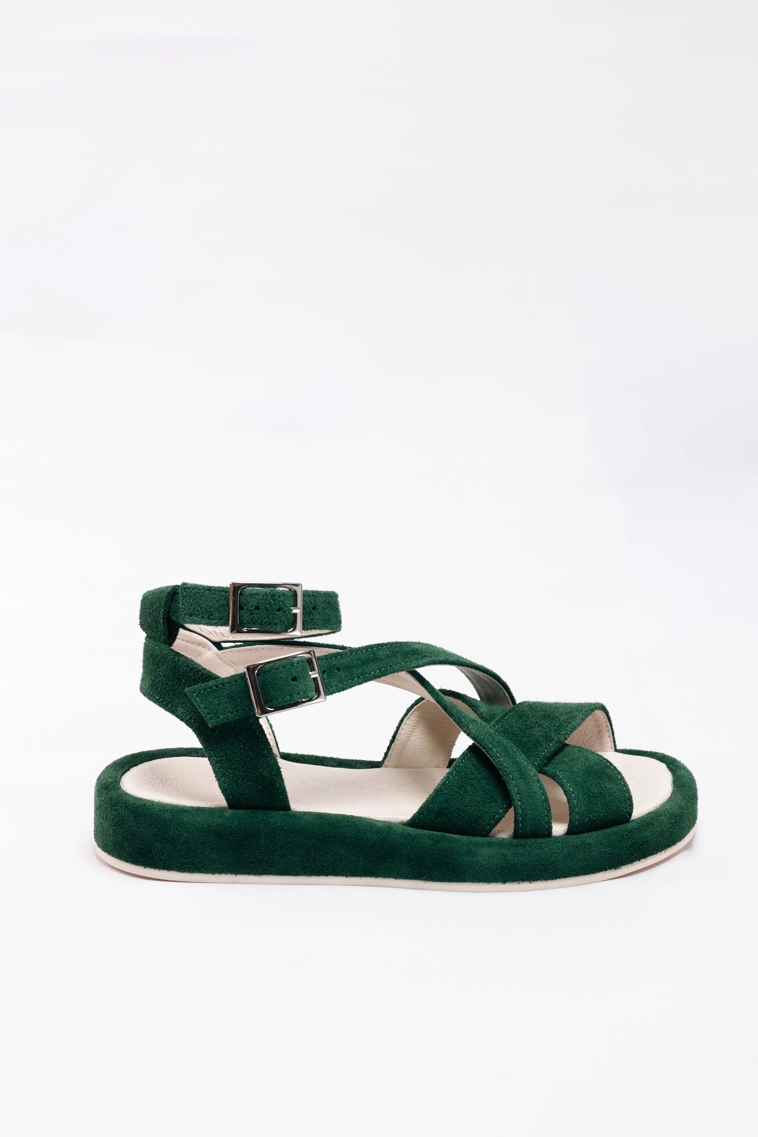 Suede Flat Sandals