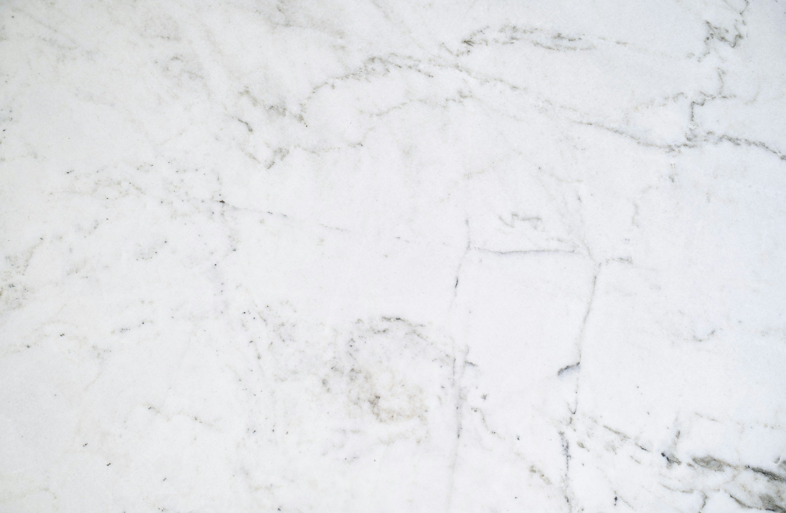 Close-up of a white marble surface with gray veining.