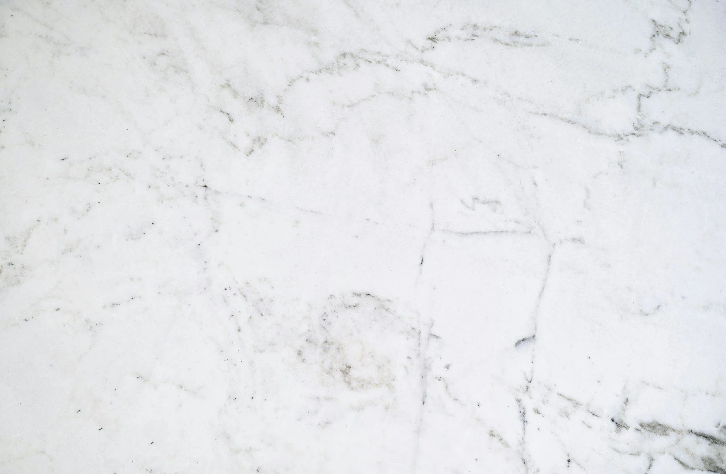 Close-up of a white marble surface with grey veining.