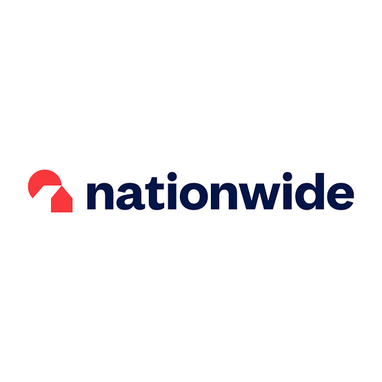 Nationwide logo with red emblem and navy blue text on a white background.