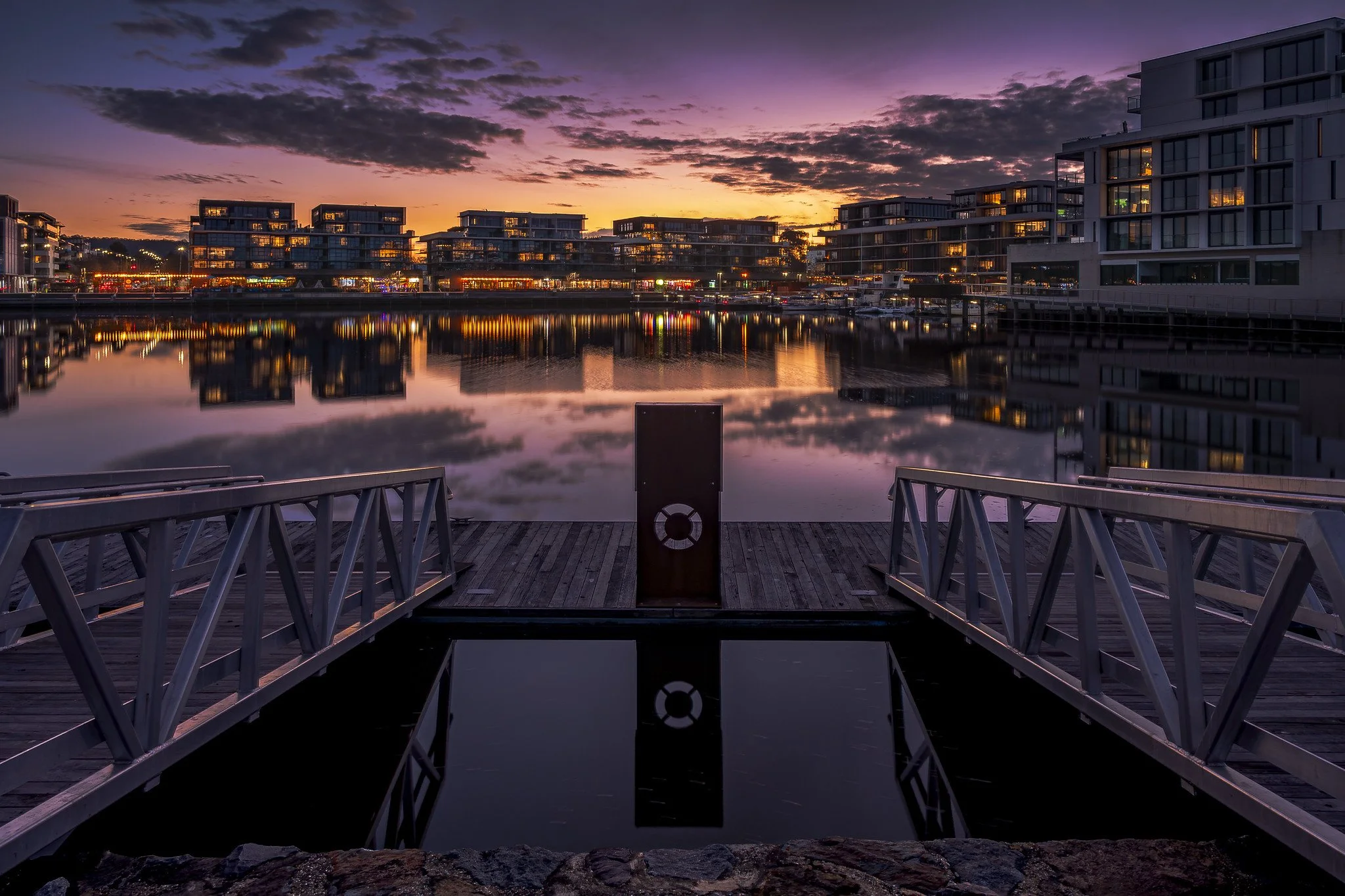 Kingston Foreshore at sunset, Canberra