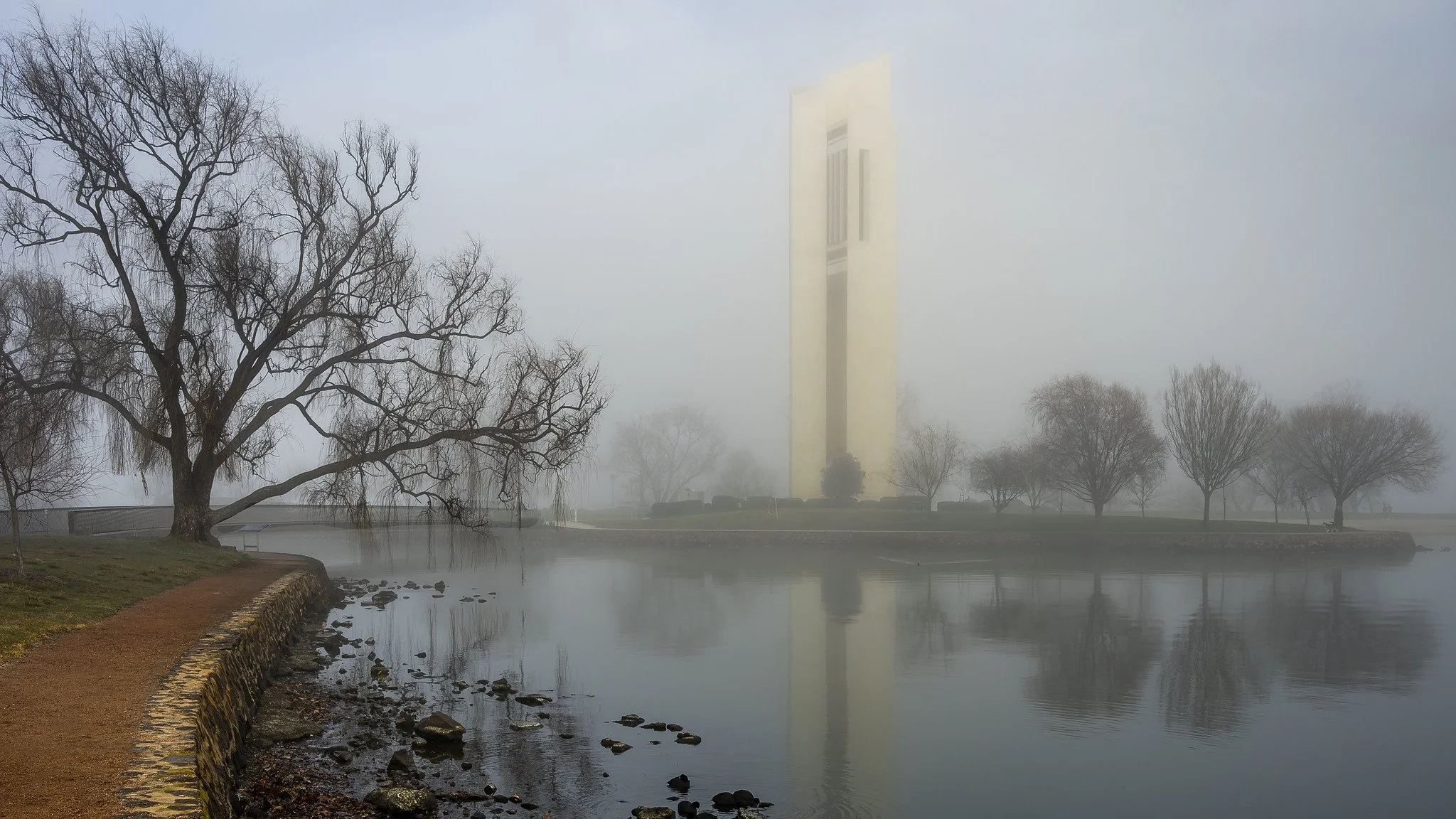 Carillon in Morning Mist, Canberra