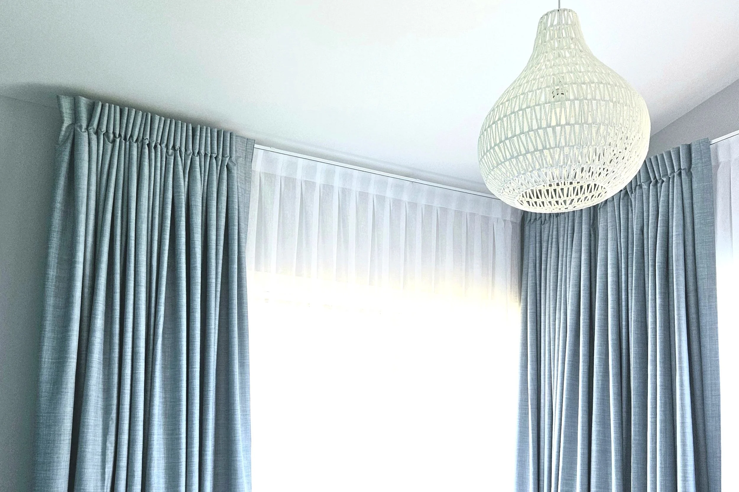 Double Box pleat curtains